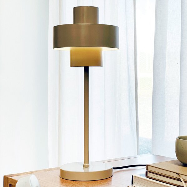Stolové Lampa Dyberg Larsen, Stoke, Sivá, Obývacia izba, Kov, Dizajnový