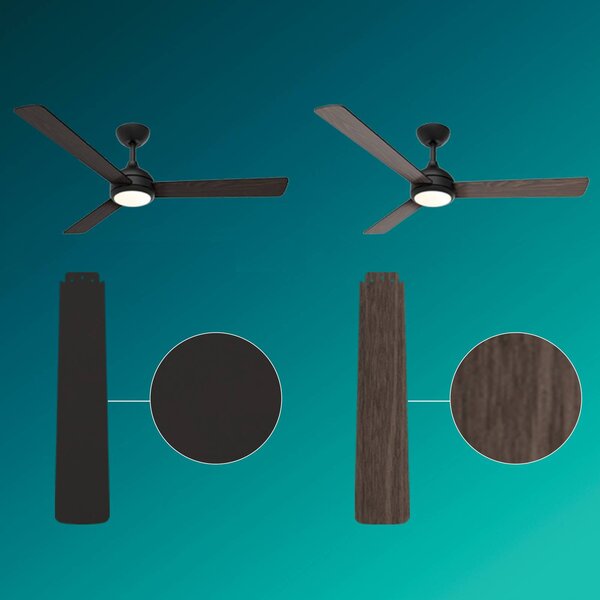 Philips Stropný ventilátor LED Civx, čierny/hnedý, DC, tichý, Hnedá / hrdzavá, Obývacia izba / jedáleň, kov, Vintage