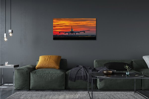 Obraz canvas West mraky lietadla 100x50 cm