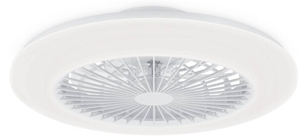 Philips Stropný ventilátor LED Amigo, biely, 58 cm, DC, Biela / opálová, Obývacia izba / jedáleň, Plast, Moderný