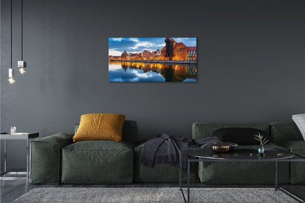 Obraz na plátne Gdańsk riečne budovy 100x50 cm
