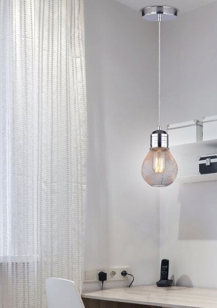 Luster na lanku GLIVA 1xE27/60W/230V