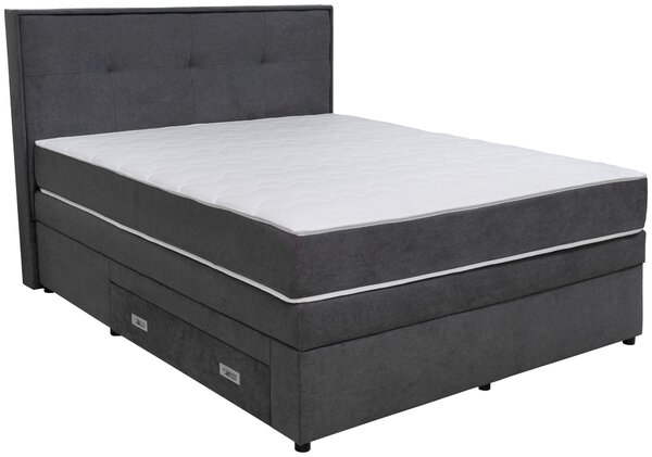 BOXSPRINGOVÁ POSTEĽ, 160/200 cm, tmavosivá Hom`in - Postele