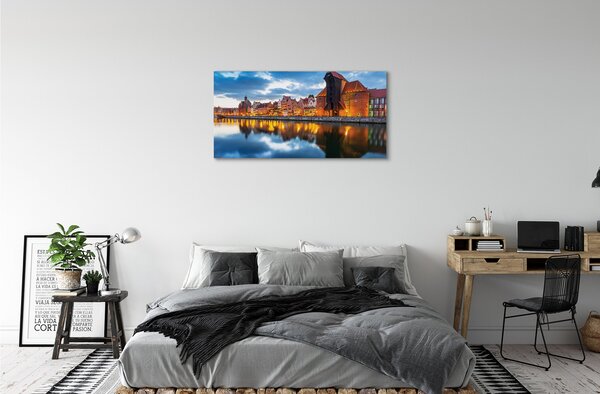 Obraz na plátne Gdańsk riečne budovy 100x50 cm