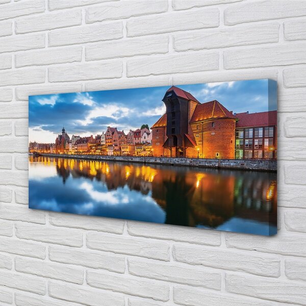 Obraz na plátne Gdańsk riečne budovy 100x50 cm