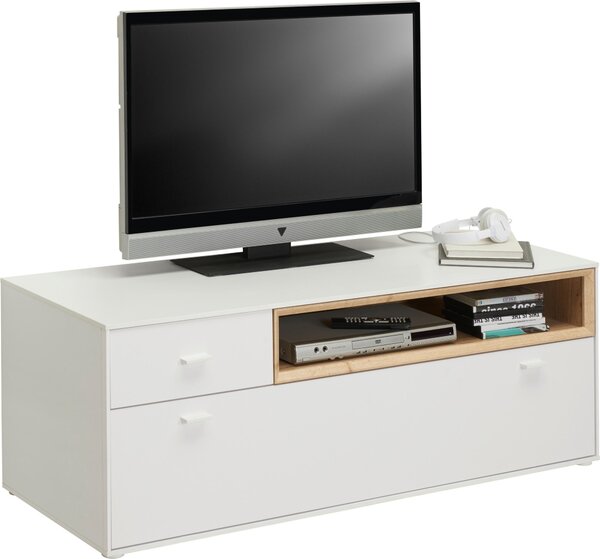 SKRINKA POD TV, biela, farba duba, 130/48/50 cm Hom`in - Detské izby