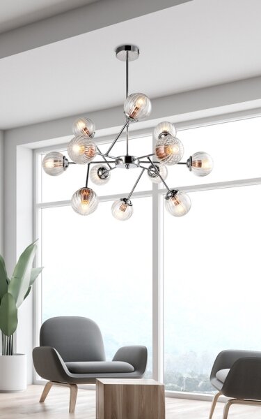 Luster na tyči BEST 12xE14/40W/230V