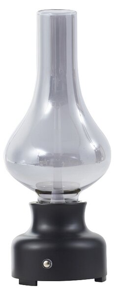 Stolové Lampa NOLA, Mist, stmievateľné, Čierna, Obývacia izba, Sklo, Industriálny