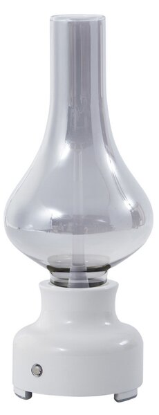 Stolové Lampa NOLA, Mist, stmievateľné, Biela, Obývacia izba, Sklo, Industriálny