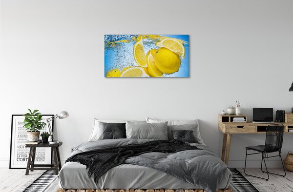 Obraz canvas Lemon vo vode 100x50 cm
