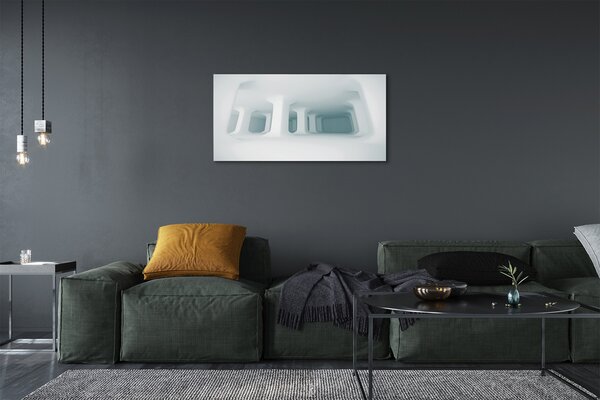 Obraz na plátne Biela 3d podpora 100x50 cm