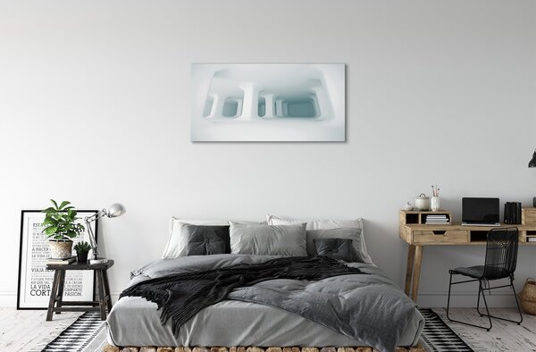 Obraz na plátne Biela 3d podpora 100x50 cm