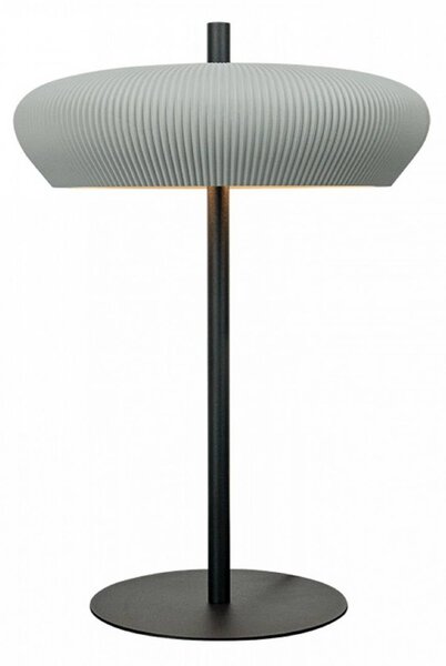 Stolová lampa 2594, sivá/čierna, výška 41 cm, keramika/kov, G9, Hliník / sivá / zinok, Obývacia izba / jedáleň, Sadra / hlina, Stojacie svietidlo