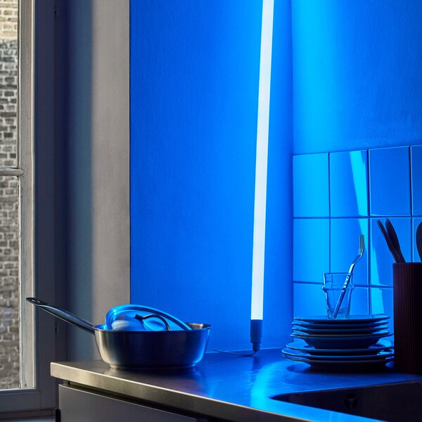 Stolové Lampa HAY, Neon Tube, Modrá, Obývacia izba, Plast, Moderný