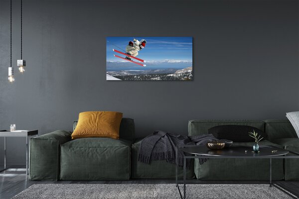 Obraz canvas mountain lyžiar 100x50 cm