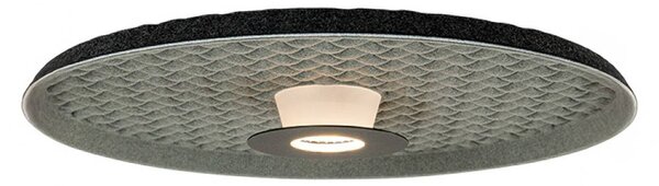 Stropné LED svetlo 25177, šedá/čierna, Ø 45 cm, kov, Hliník / sivá / zinok, Obývacia izba / jedáleň, kov, Moderný, Závesné svietidlo