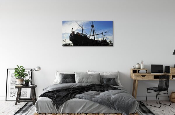 Obraz canvas loď neba 100x50 cm