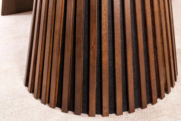 Estila Moderný okrúhly jedálenský stôl Davidson rozkladací tmavohnedý 120-200cm