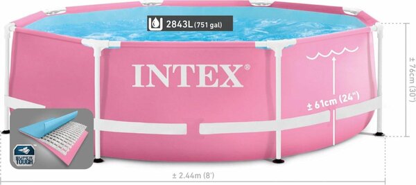 Intex_D INTEX 28290 Záhradný bazén ružový 244x76cm 28290