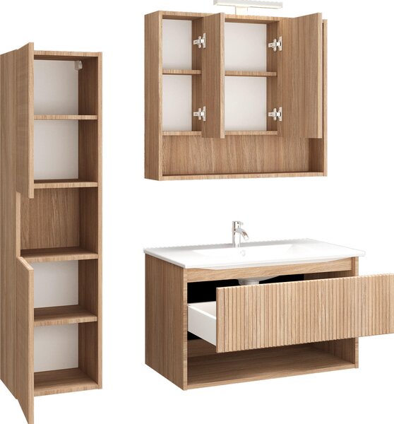 BOČNÁ SKRINKA, farba duba, farba duba, Stylife - Kúpeľňové skrinky