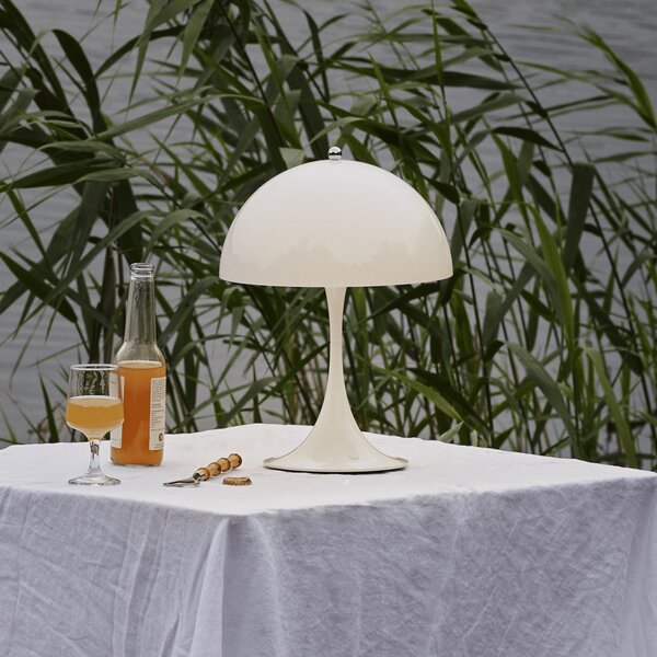 Stolové Lampa Louis Poulsen, Panthella 250, stmievateľné, Biela, Obývacia izba, Plast, Moderný