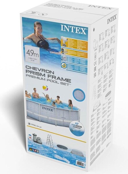 Intex_B Záhradný bazén INTEX 26746 Chevron Prism Frame Premium 488x122 cm 26746