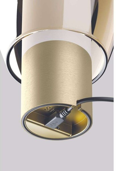 Stolová lampa Easy Peasy ToGo, tyrkysová/zlatá, 24 cm