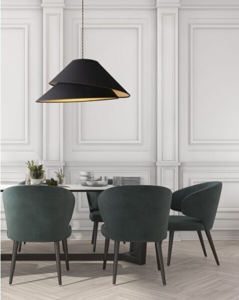 Duolla - Luster na lanku COCO 1xE27/40W/230V pr. 50 cm čierna