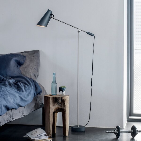 Stojacie Lampa Northern, Birdy, Sivá, Obývacia izba, Kov, Dizajnový