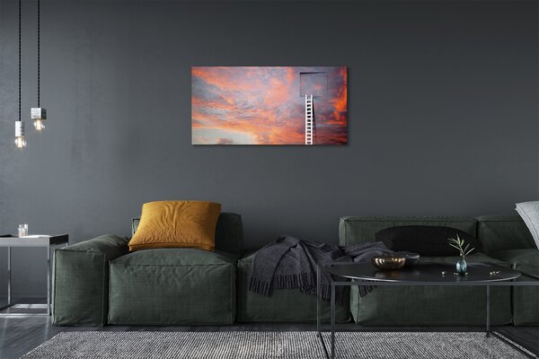 Obraz na plátne Rebrík slnko oblohu 100x50 cm