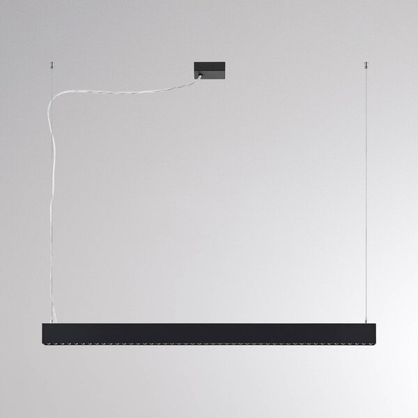 LED závesné svietidlo PERFORA PROLINE M čierna 106 cm DALI smerom nahor/nadol, Čierna, Obývacia izba / jedáleň, Hliník, Moderný, Závesné svietidlo