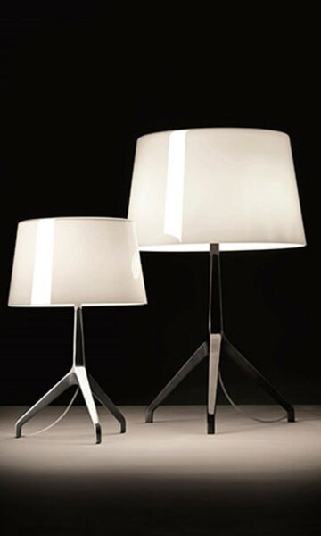 Stolové Lampa Foscarini, stmievateľné, Biela, Obývacia izba, Hliník