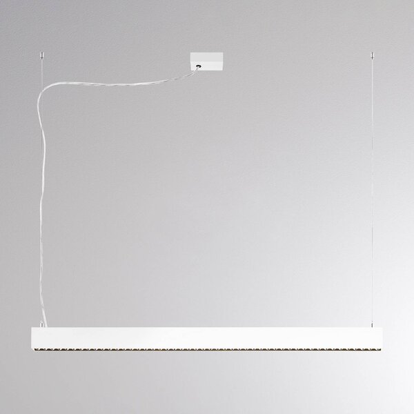 LED závesné svietidlo PERFORA PROLINE M, biela, 106 cm, DALI up/down, Biela / opálová, Obývacia izba / jedáleň, Hliník, Moderný, Závesné svietidlo
