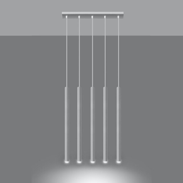 Sollux SL.0468 - Luster na lanku PASTELO 5xG9/8W/230V biela