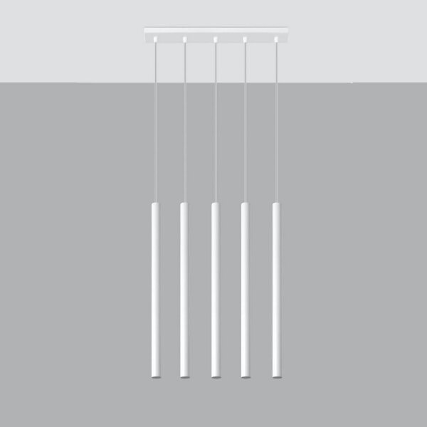 Sollux SL.0468 - Luster na lanku PASTELO 5xG9/8W/230V biela