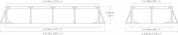 Intex 28273 Bazén Rectangular Frame Pool 450 x 220 x 84cm 28273