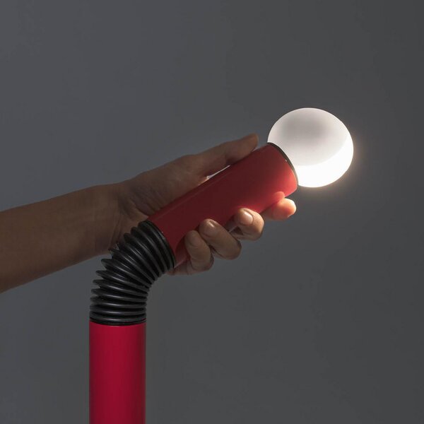 Stolové Lampa Stilnovo, Periscopio, Červená, Obývacia izba, Kov, Dizajnový