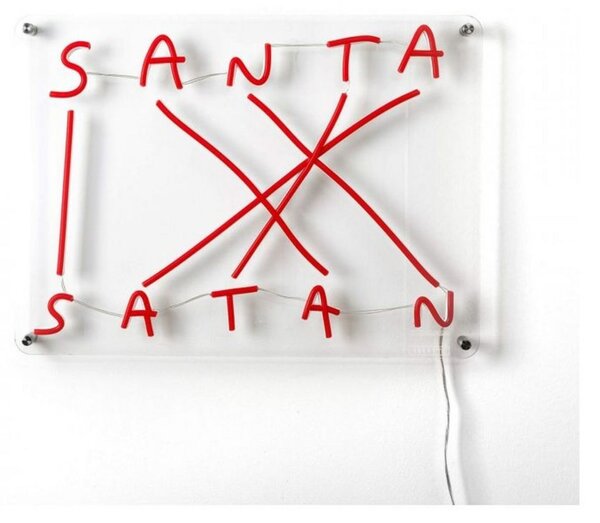Stolové Lampa SELETTI, Santa-Satan, stmievateľné, Červená, Obývacia izba, Plast, Dizajnový
