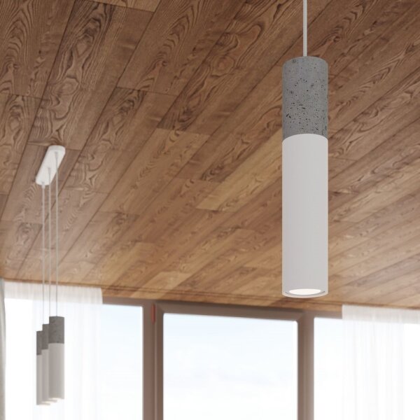 Sollux SL.0649 - Luster na lanku BORGIO 3xGU10/40W/230V betón/kov biela