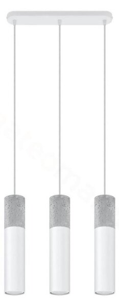 Sollux SL.0649 - Luster na lanku BORGIO 3xGU10/40W/230V betón/kov biela