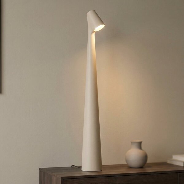 Stolové Lampa Vibia, Africa, stmievateľné, Béžová, Obývacia izba, Kov, Dizajnový