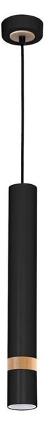 Luster na lanku JOKER BLACK WOOD 1xGU10/8W/230V