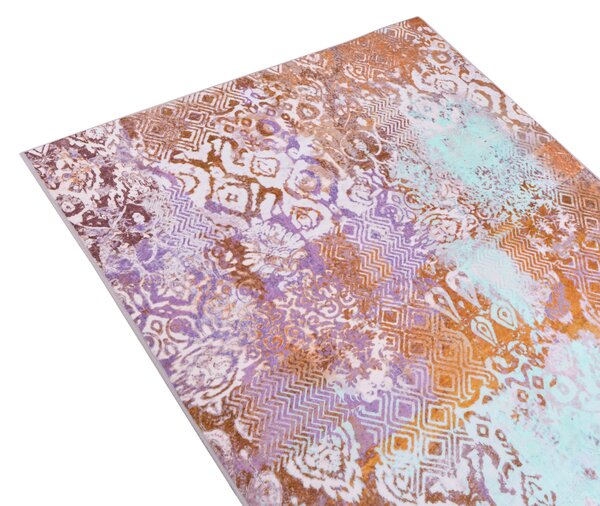 Koberec viacfarebný polyester 140 x 200 cm s nízkym vlasom s potlačou orientálny boho štýl obývacia izba spálňa