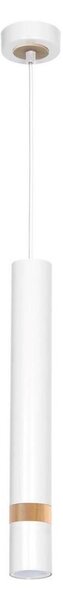 Luster na lanku JOKER WHITE WOOD 1xGU10/8W/230V
