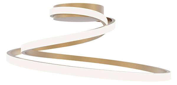 Luce Ambiente Design stropné LED svetlo COASTER, zlatá farba, dĺžka 50 cm kov,, Mosadz / zlato, Obývacia izba / jedáleň, Hliník, Moderný
