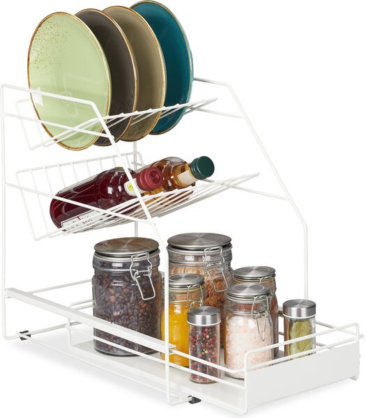 Organizér do kuchynskej skrinky Relaxdays White