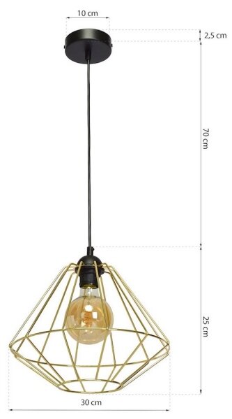 Luster na lanku LUPO 1xE27/60W/230V