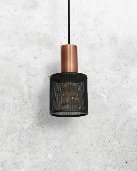 Luster na lanku ARES BLACK 1xE27/60W/230V