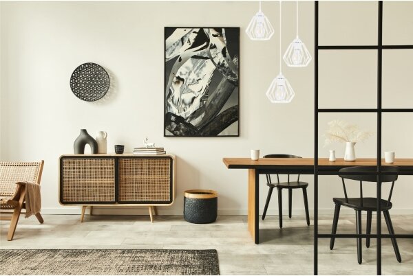 Luster na lanku CEED 3xE27/60W/230V biela