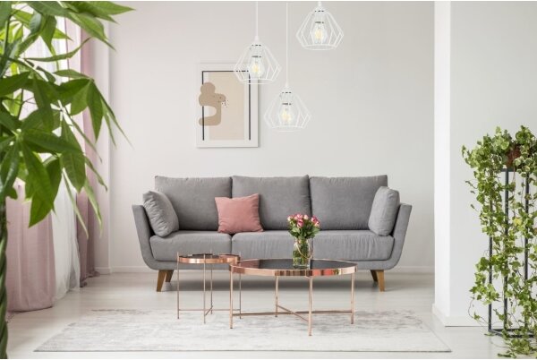 Luster na lanku CEED 3xE27/60W/230V biela